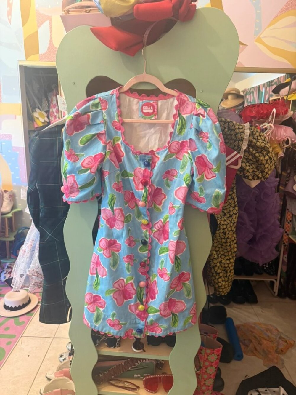 Celia b Celiab disa dress in multi size XS worn for a pic
